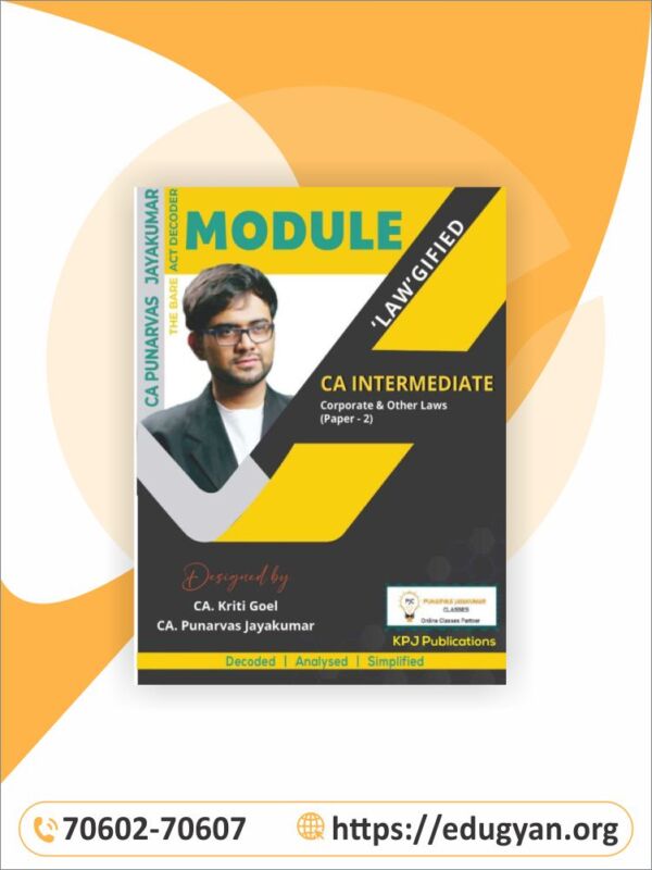 CA Inter Law Module Book By CA Punarvas Jayakumar (New Syllabus)