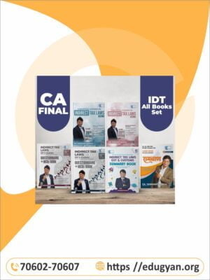 CA Final IDT ALL Books Set - Main Book + Questionnaire & MCQs Book + Colorful Summary + Raambaan Chart Book By CA Yashvant Mangal