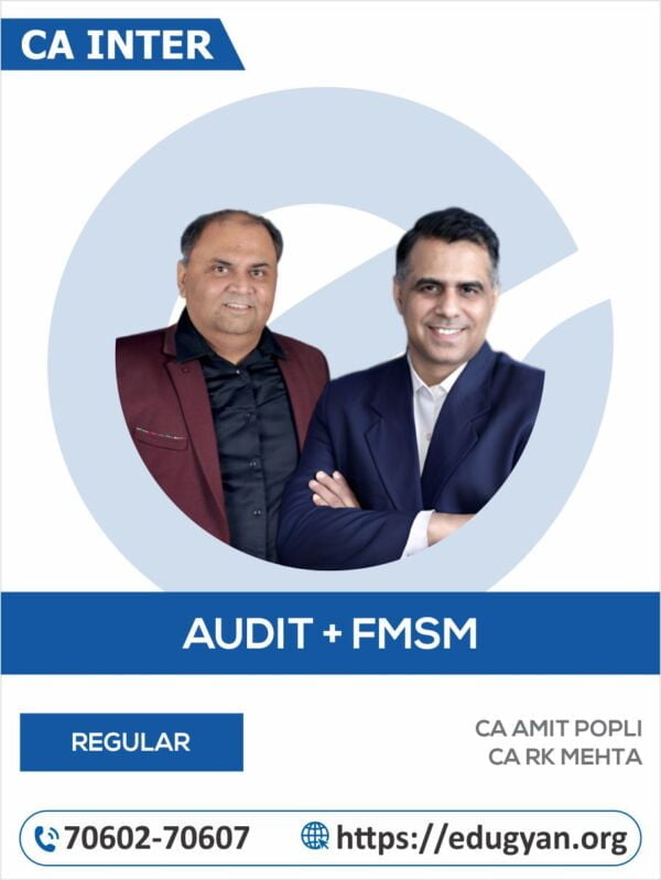 CA Inter Audit & FM-SM Combo By CA Amit Popli & CA RK Mehta (New Syllabus)