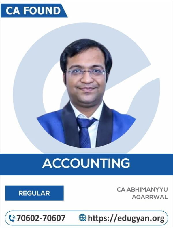 CA Foundation Principles & Practice of Accounting By CA Abhimanyyu Agarwal (New Syllabus)