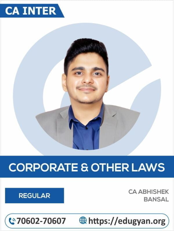 CA Inter Corporate Law & Other Laws By CA Abhishek Bansal