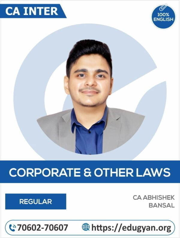 CA Inter Corporate Law & Other Laws By CA Abhishek Bansal (English)