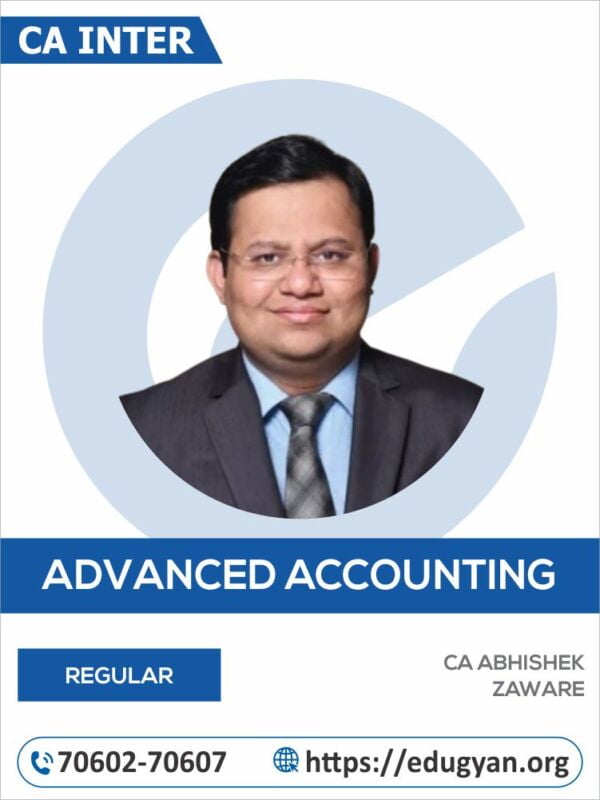 CA Inter Advanced Account By CA Abhishek Zaware