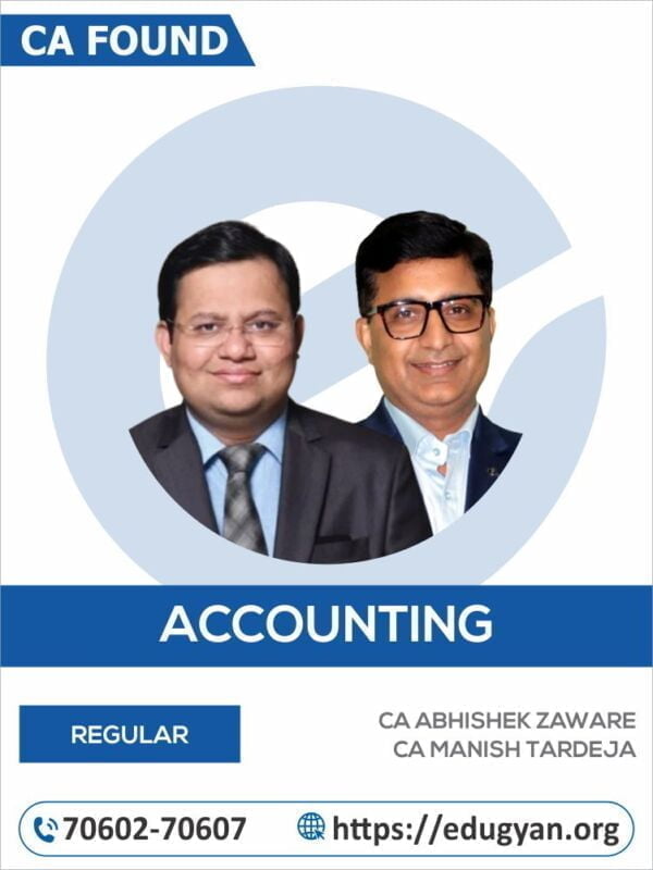 CA Foundation Principles & Practice of Accounting By CA Abhishek Zaware & CA Manish Tardeja (New Syllabus)