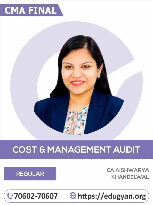 CMA Final Cost & Management Audit By CA Aishwarya Khandelwal (2022 Syllabus)