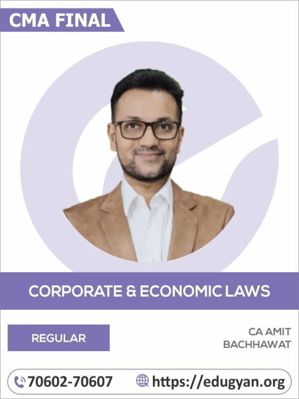 CMA Final Corporate & Economic Law By CA Amit Bachhawat