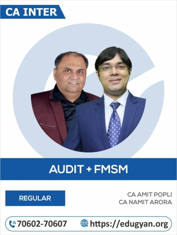 CA Inter Audit & FM-SM Combo By CA Amit Popli & CA Namit Arora (New Syllabus)