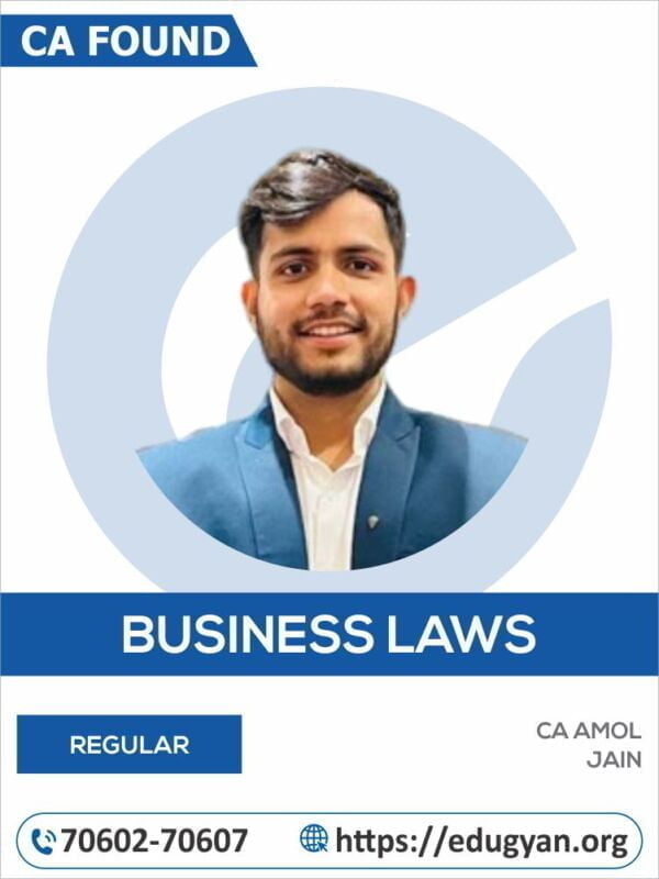 CA Foundation Business Laws PARAM Smart Classroom Batch By CA Amol Jain