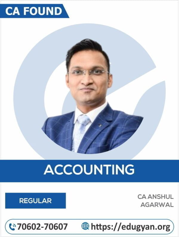 CA Foundation Principles & Practice of Accounting By CA Anshul Agarwal (New Syllabus)