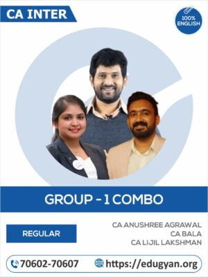 CA Inter Group-I Combo By CA Anushree Agrawal, CA Bala & CA Lijil Lakshman (English) (New Syllabus)