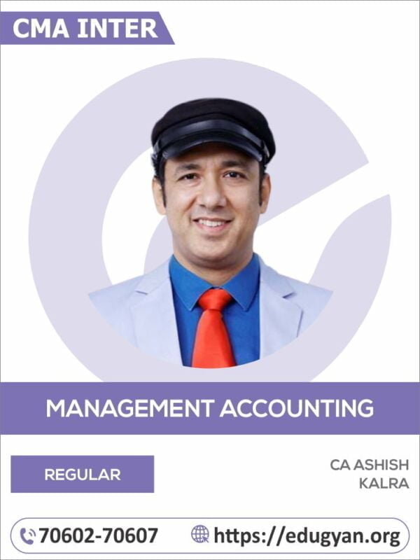 CMA Inter Management Accounting By CA Ashish Kalra (2022 Syllabus)