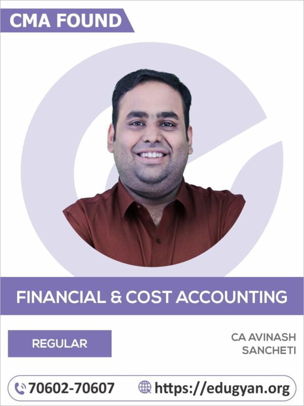 CMA Foundation Accounting By CA Avinash Sancheti (New Syllabus)