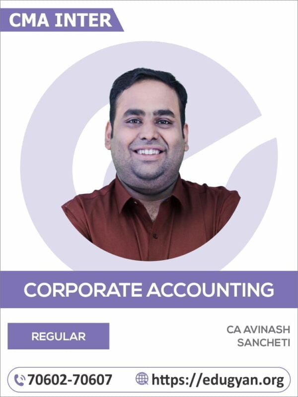 CMA Inter Corporate Accounting By CA Avinash Sancheti