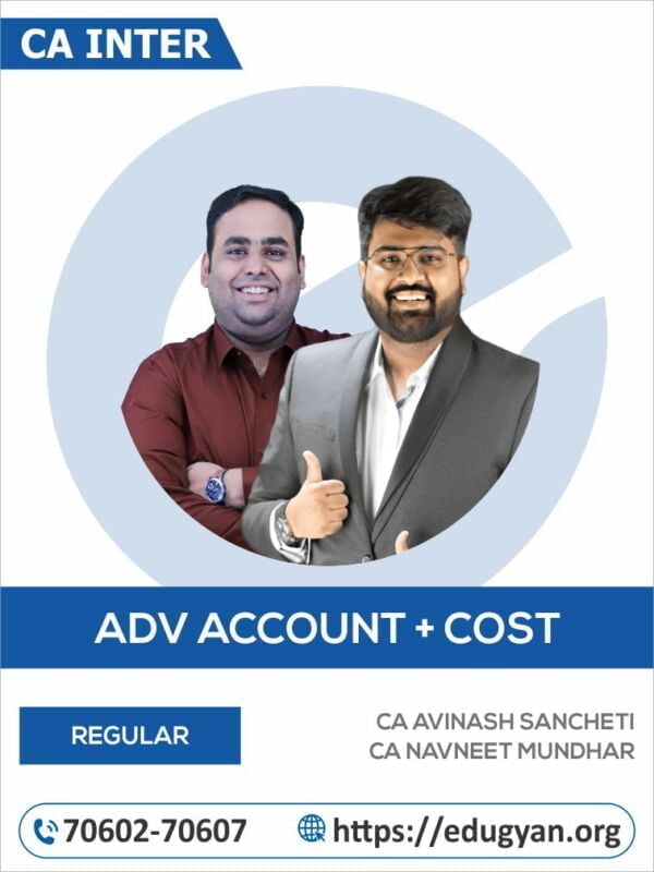 CA Inter Advance Accounts & Costing Combo By CA Avinash Sancheti & CA Navneet Mundhra