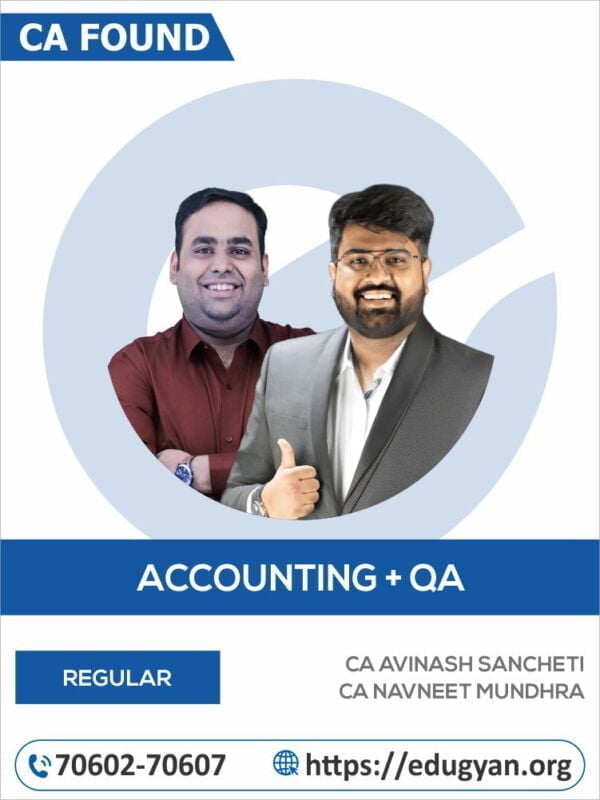 CA Foundation Accounts & Maths Combo By CA Avinash Sancheti & CA Navneet Mundhra (New Syllabus)