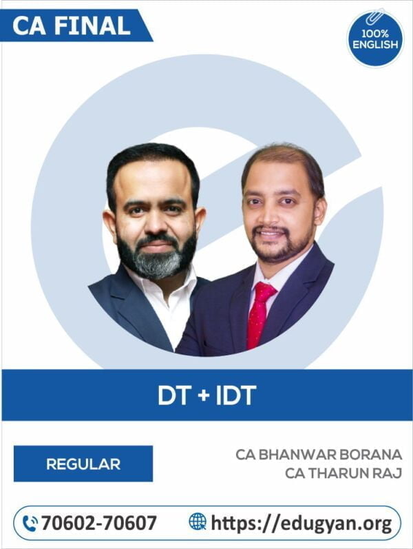 CA Final Direct Tax & Indirect Tax Combo By CA Bhanwar Borana & CA Tharun Raj (English) (New Syllabus)