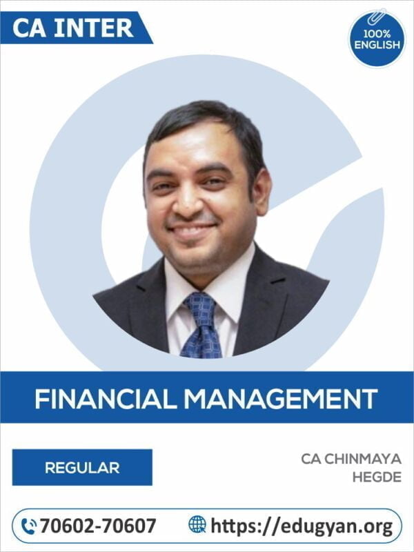 CA Inter Financial Management (FM) By CA Chinmaya Hegde English