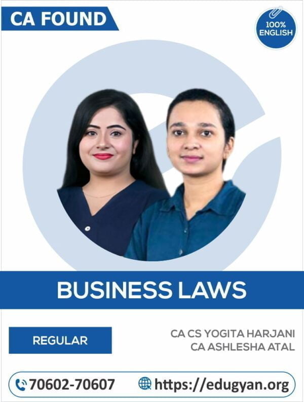 CA Found Business Laws By CA CS Yogita Harjani & CA Ashlesha Atal (English) (New Syllabus)