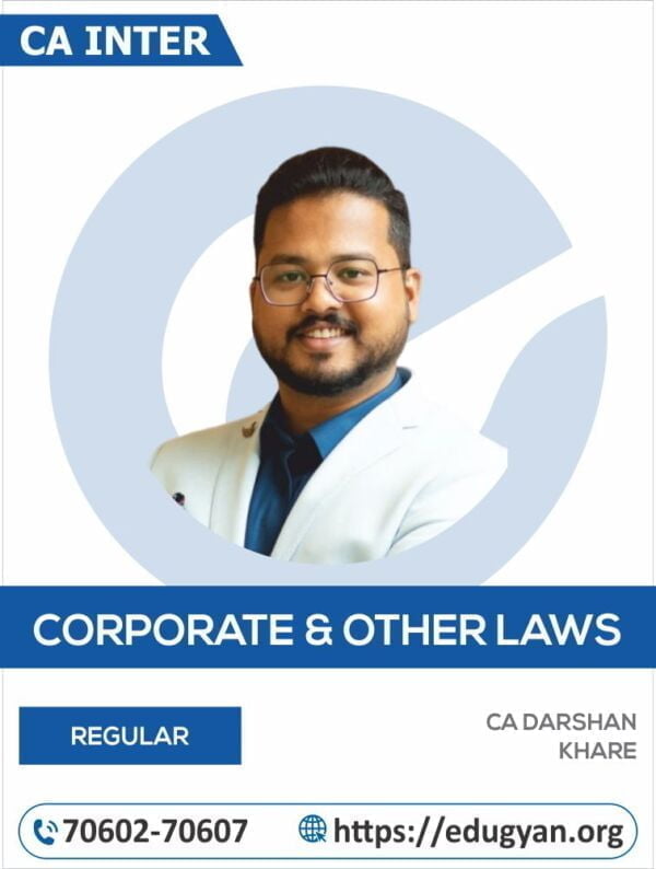 CA Inter Corporate & Others Law By CA Darshan Khare