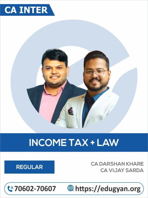 CA Inter Income Tax & Law Combo By CA Vijay Sarda & CA Darshan Khare