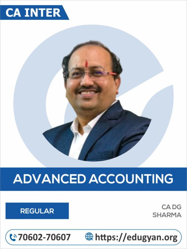 CA Inter Advanced Accounting By CA DG Sharma