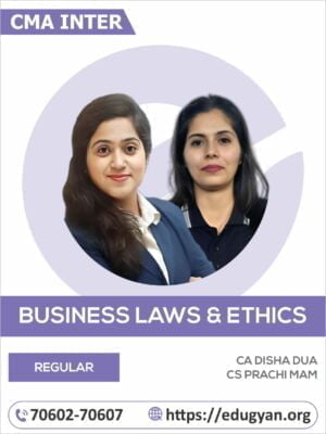 CMA Inter Business Law & Ethics By Disha Dua & CS Prachi Mam (2022 Syllabus)
