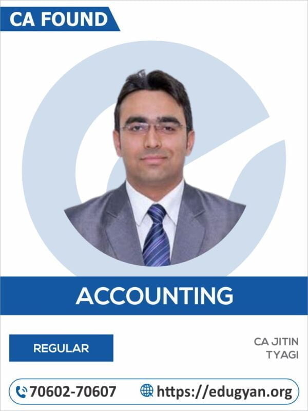 CA Foundation Principles & Practice of Accounting By CA Jitin Tyagi (New Syllabus)