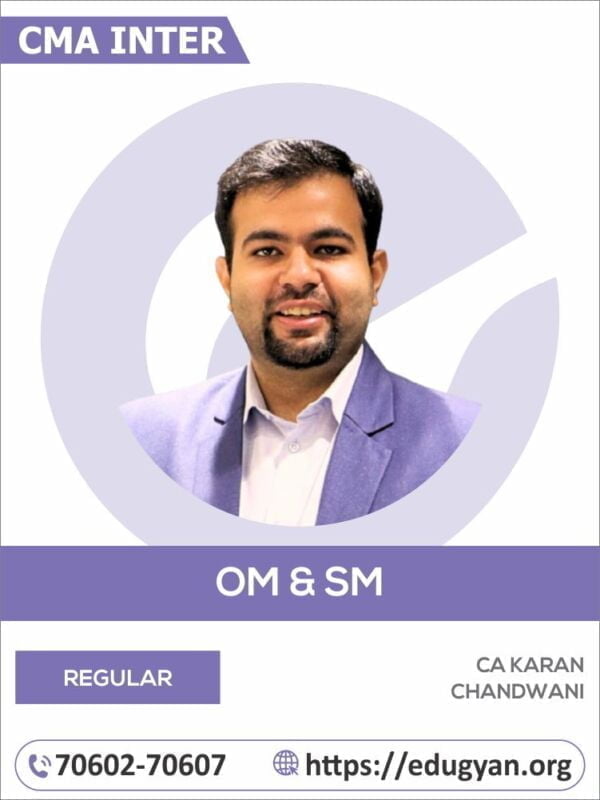 CMA Inter OM & SM By CA Karan Chandwani