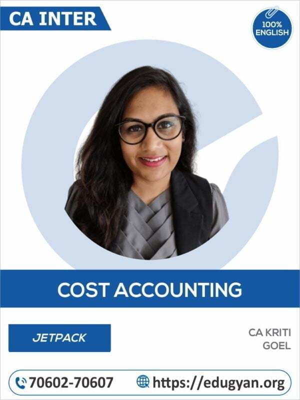 CA Inter Cost & Management Accounting Fastrack By CA Kriti Goel (English) (New Syllabus)