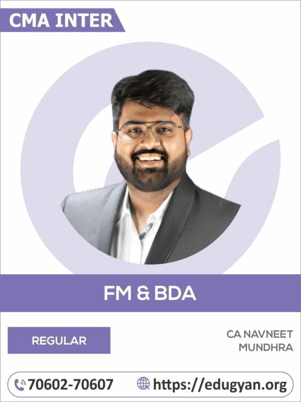 CMA Inter FM & BDA By CA Navneet Mundhra