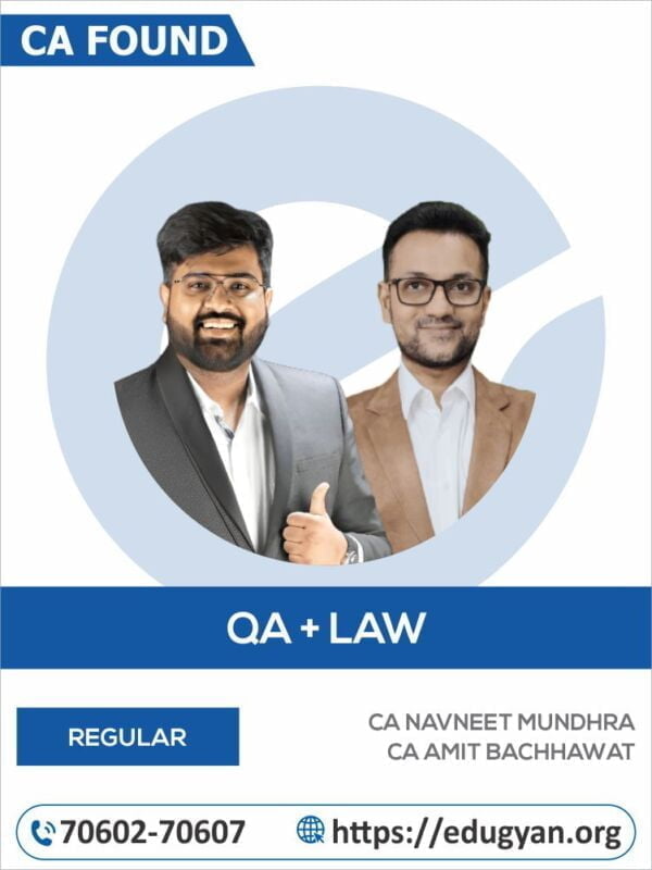 CA Foundation Maths & Law Combo By CA Navneet Mundhra & CA Amit Bachhawat (New Syllabus)