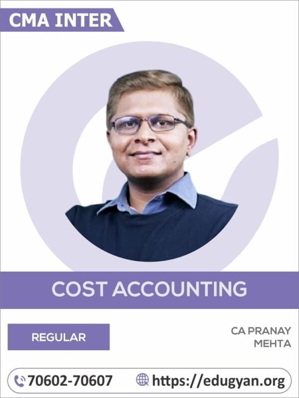 CMA Inter Cost & Management Accounting By CA Pranay Mehta (English) (2022 Syllabus)
