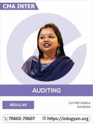 CMA Inter Auditing By CA Priyanka Saxena