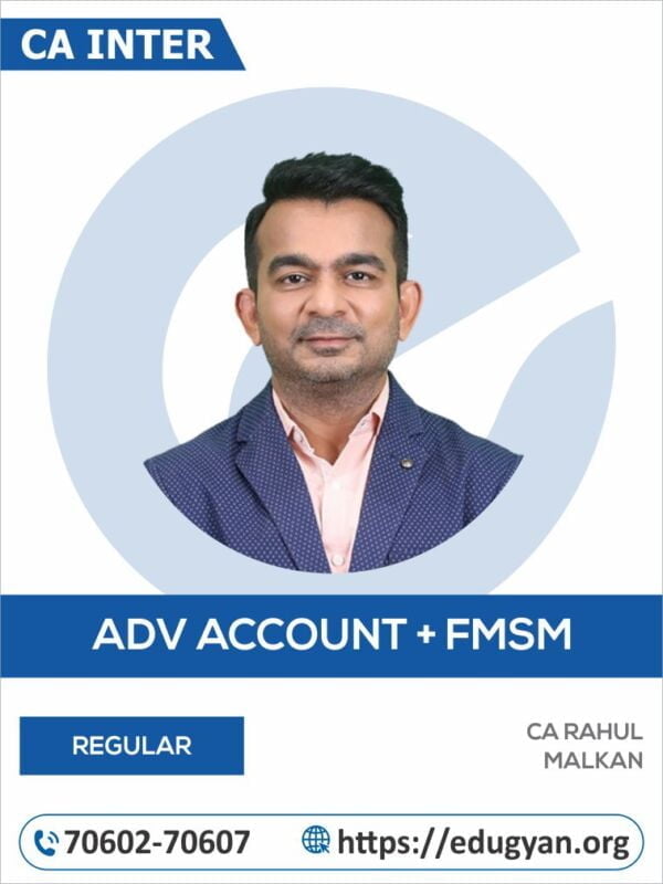 CA Inter Adv Accounts & Financial Management & Strategic Management (FM-SM) Combo By CA Rahul Malkan