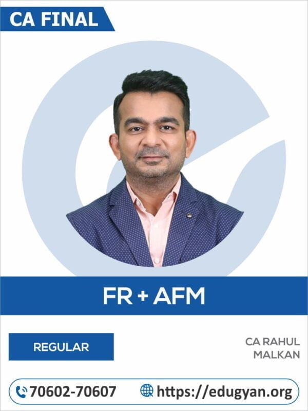 CA Final FR & AFM Combo By CA Rahul Malkan (New Syllabus)