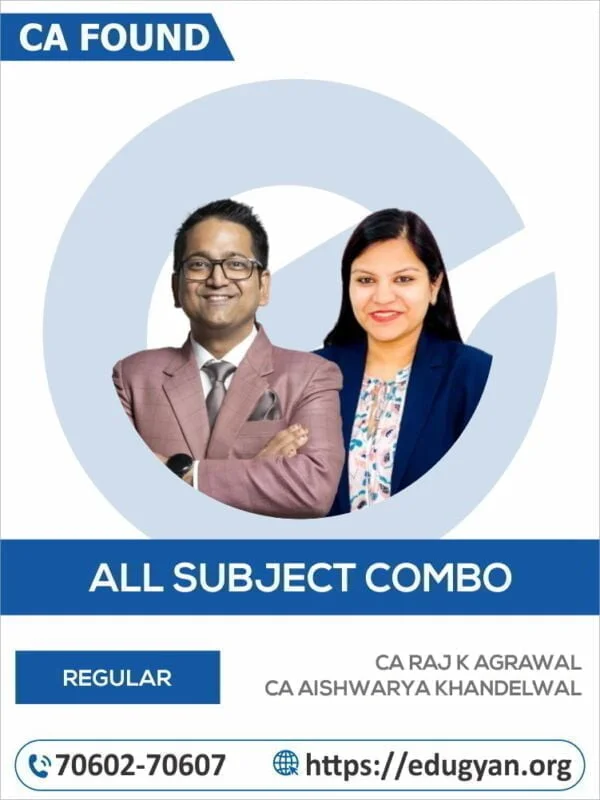 CA Foundation All Subjects Combo By Study At Home (CA Raj K Agrawal & CA Aishwarya Khandelwal Kapoor) (New Syllabus)
