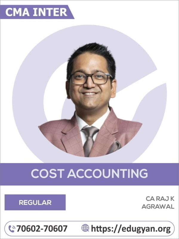 CMA Inter Cost Accounting By CA Raj K Agrawal (2022 Syllabus)