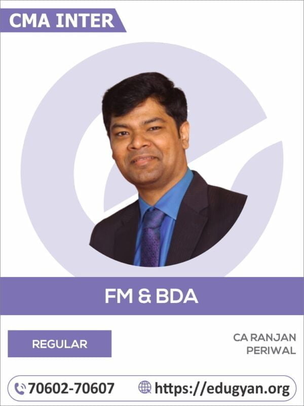 CMA Inter Financial Management & Business Data Analytics (FM-BDA) By CA Ranjan Periwal (New Syllabus)