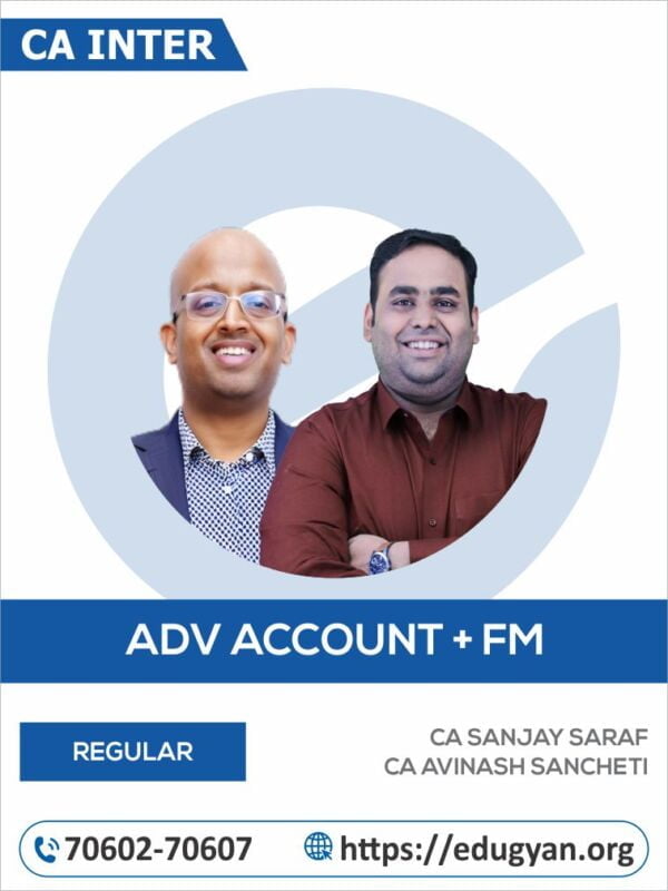 CA Inter Advanced Accounting + FM Combo By CA Avinash Sancheti & CA Sanjay Saraf