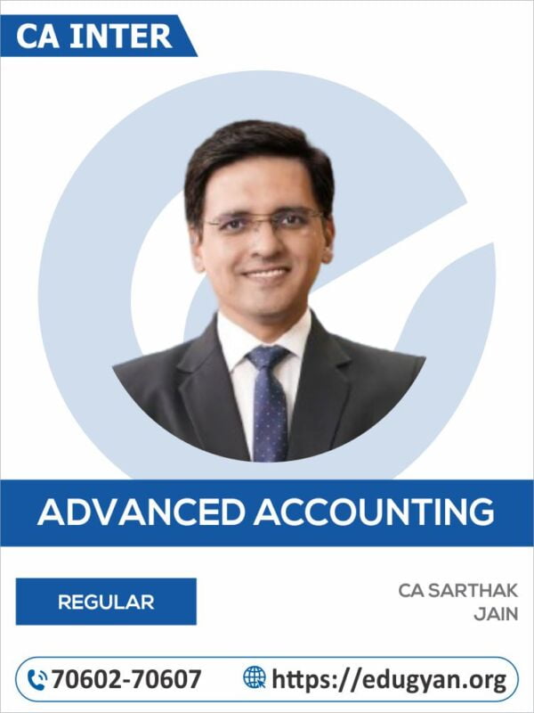 CA Inter Advance Account by CA Sarthak Jain