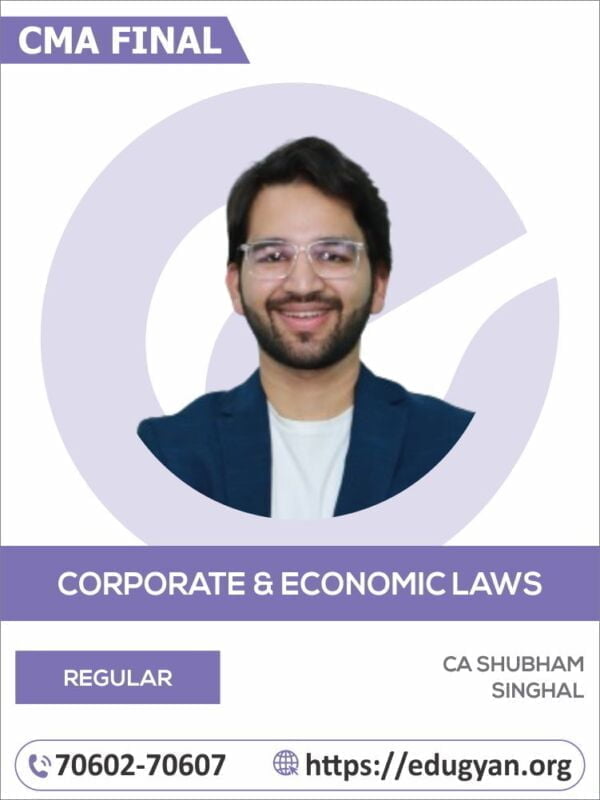 CMA Final Corporate & Economic Laws By CA Shubham Singhal (2022 Syllabus)