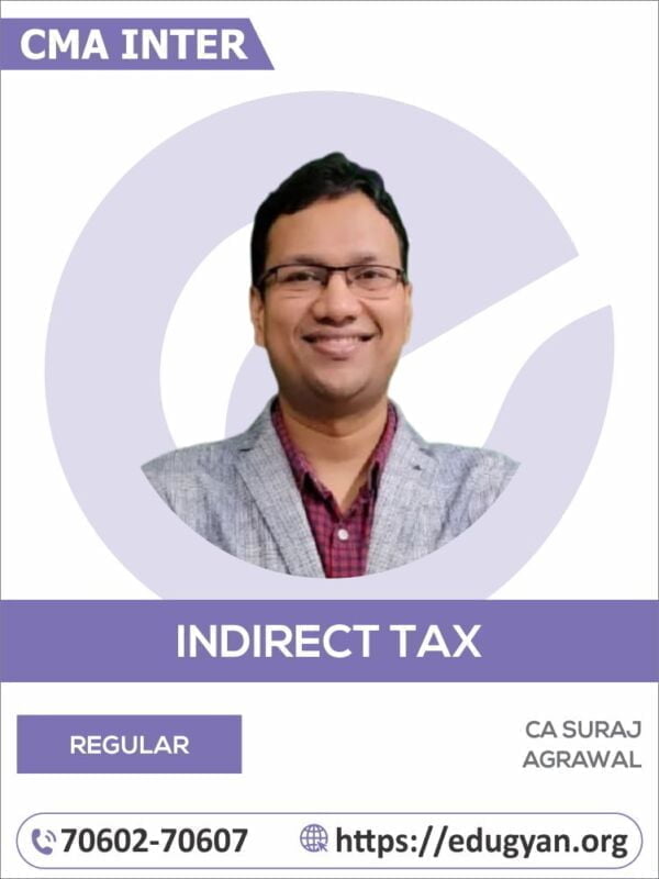 CMA Inter Indirect Taxation By CA Suraj Agrawal