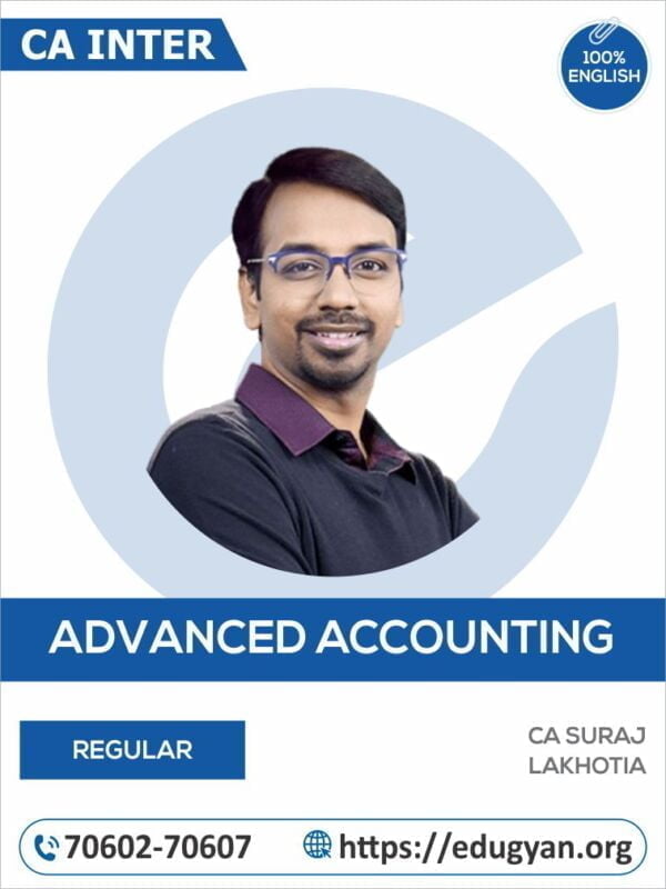 CA Inter Advanced Accounting By CA Suraj Lakhotia & CA Sathya Raghu (English)
