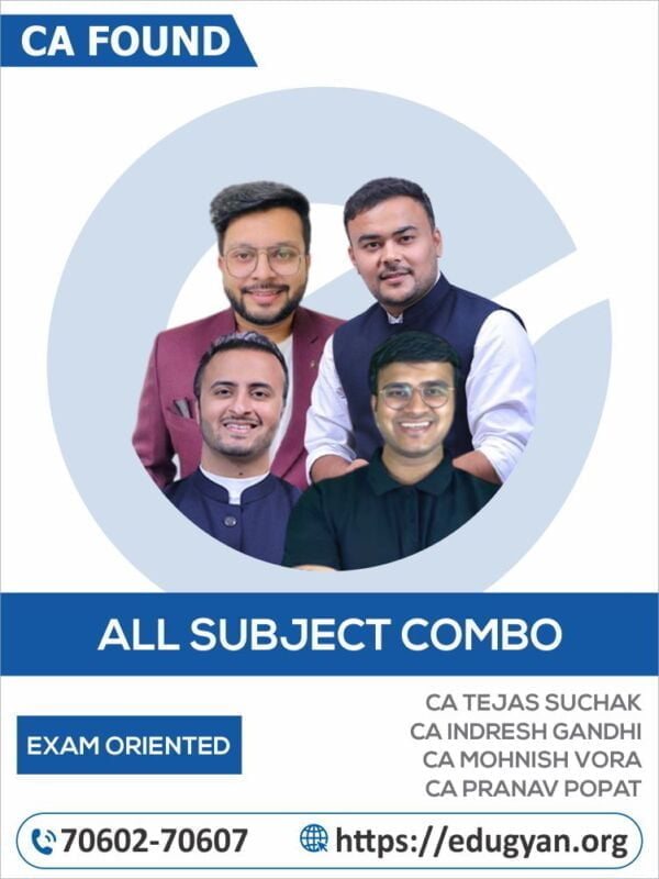 CA Foundation All Subjects Exam-Oriented Combo By Ultimate CA Classes