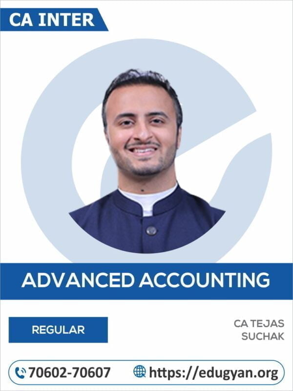 CA Inter Advanced Accounting By CA Tejas Suchak