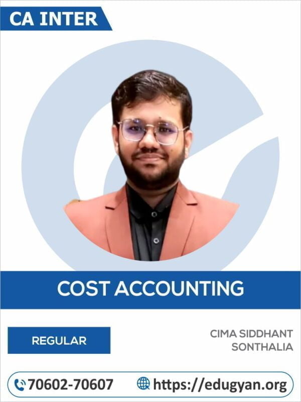 CA Inter Cost & Management Accounting By CIMA Siddhant Sonthalia