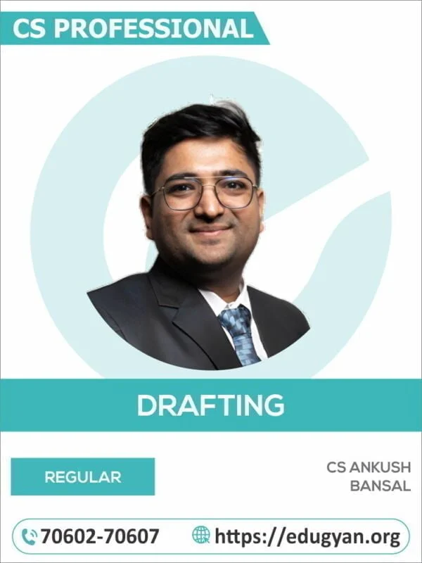 CS Professional Drafting & Due Diligence Combo By CA Ankush Bansal