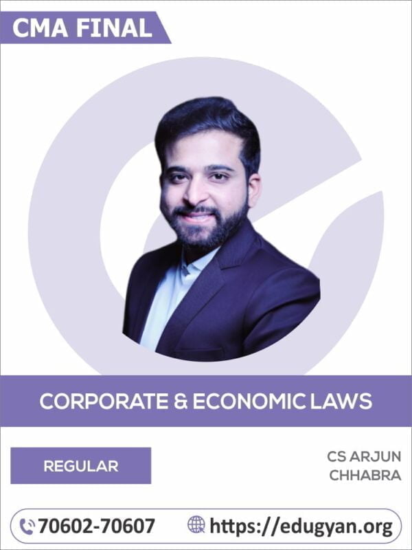 CMA Final Corporate & Economic Laws By CS Arjun Chhabra (2022 Syllabus)