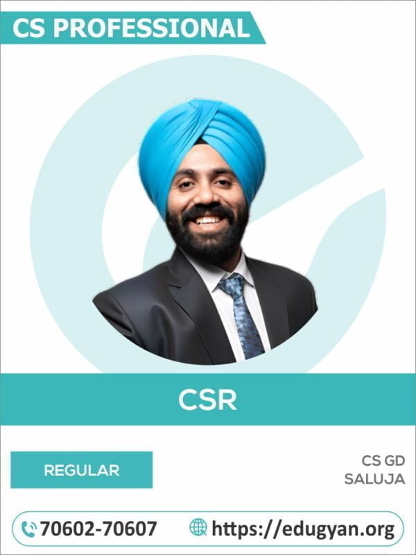 CS Professional CSR & Social Governance By CS GD Saluja