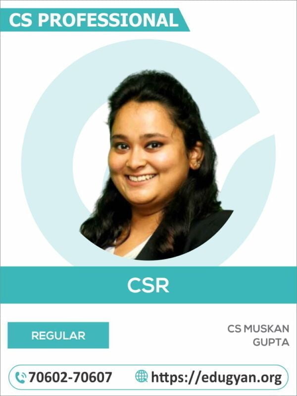 CS Professional CSR and Social Governance By CS Muskan Gupta